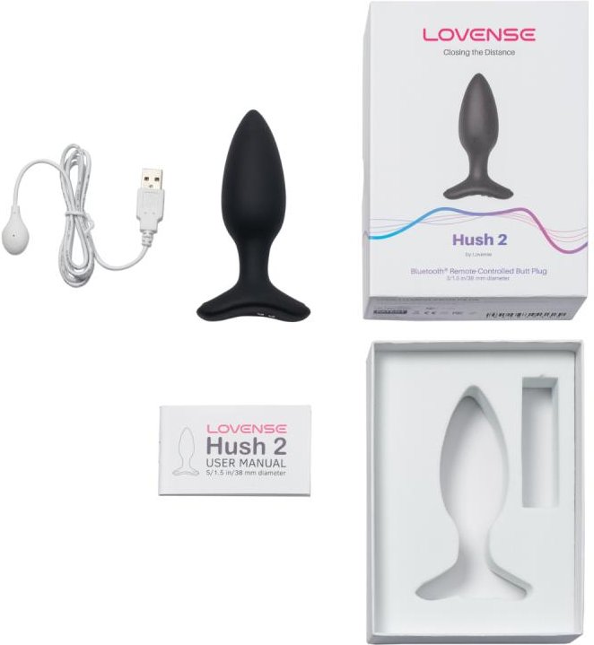 Lovense - Hush 2 Vibrationsbuttplug Mit App - Schwarz