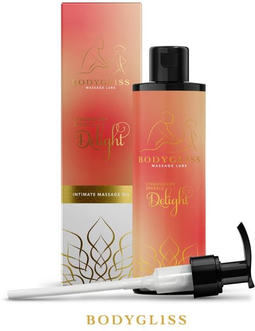BodyGliss - Massageöl und Gleitmittel in 1 Erdbeere & Champagner - 150 ml