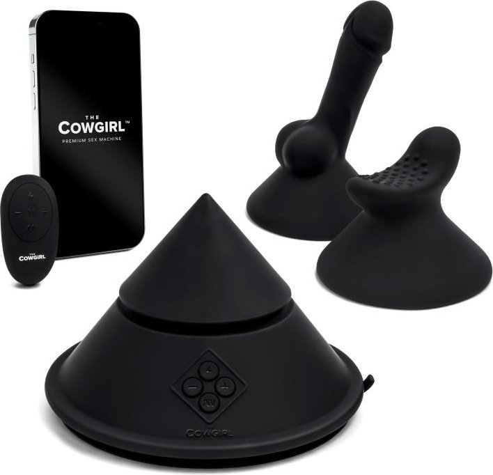 The Cowgirl - Cone Sexmaschine mit Aufsätzen