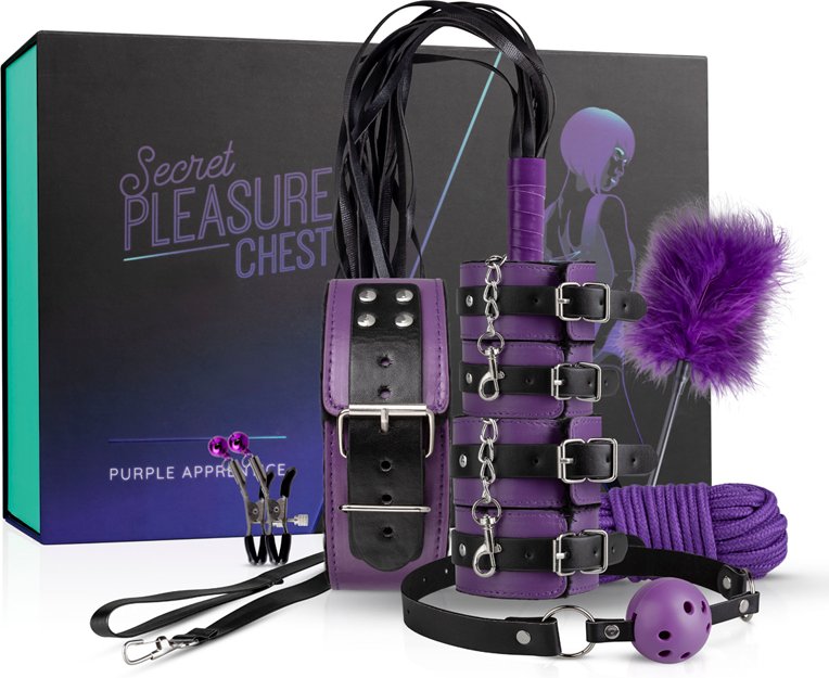 Secret Pleasure Chest »Purple Apprentice« BDSM Set