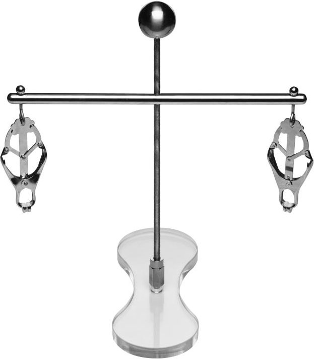 XR Brands - Tower of Pain Brustwarzenklemmen - Silber