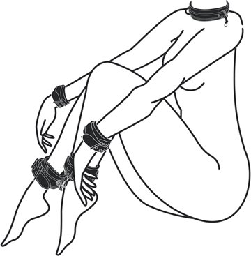 EasyToys Halsband, Hand- und Fußfesseln Bondage-Set