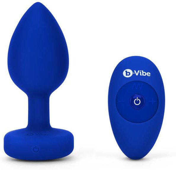 B-Vibe - Vibrating Jewel Plug L/XL Navy