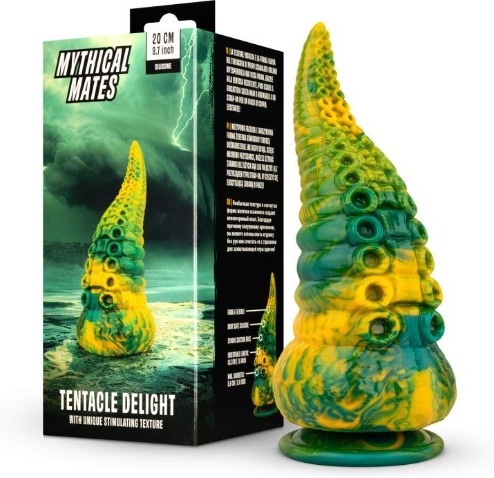 Mythical Mates - Tentacle Delight Grün & Gelb - 20 cm