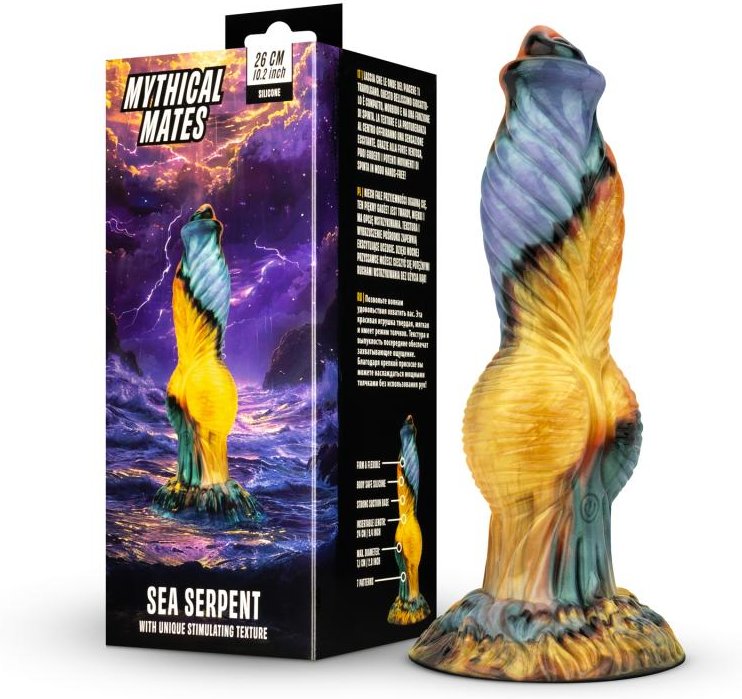 Mythical Mates - Sea Serpent Dildo mit Stoßfunktion - 26 cm