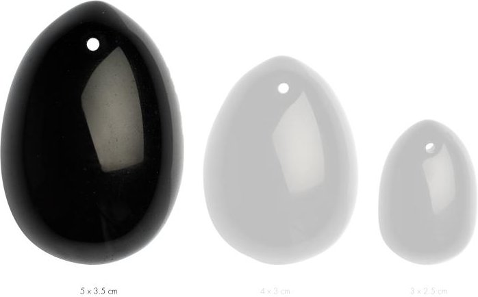 Yoni Ei - Größe L-Obsidian