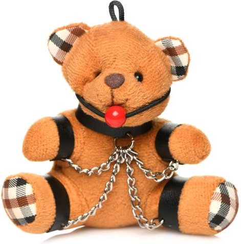 Master Series - Geknebelter Teddybär Schlüsselanhänger
