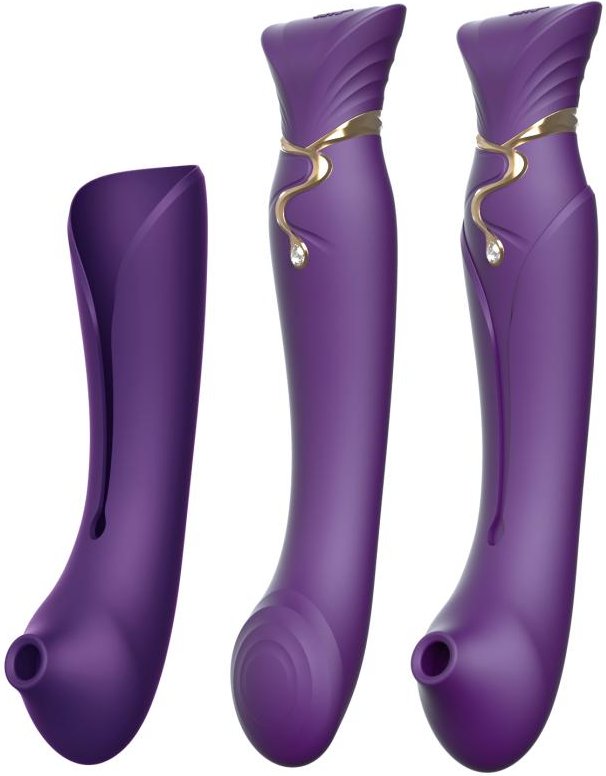Zalo - Queen Set G-Spot Pulsewave Vibrator Twilight Purple
