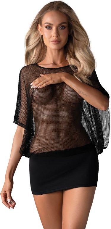 Thumbnail - Sexy Netz-Kleid Punker, 2 Teile