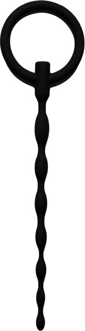 Penis-Plug mit Ring aus Silikon – Schwarz