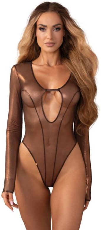 Obsessive – Soranna Langer Offener Teddy – Braun
