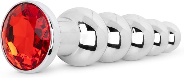 Analplug mit Edelstein - Rot