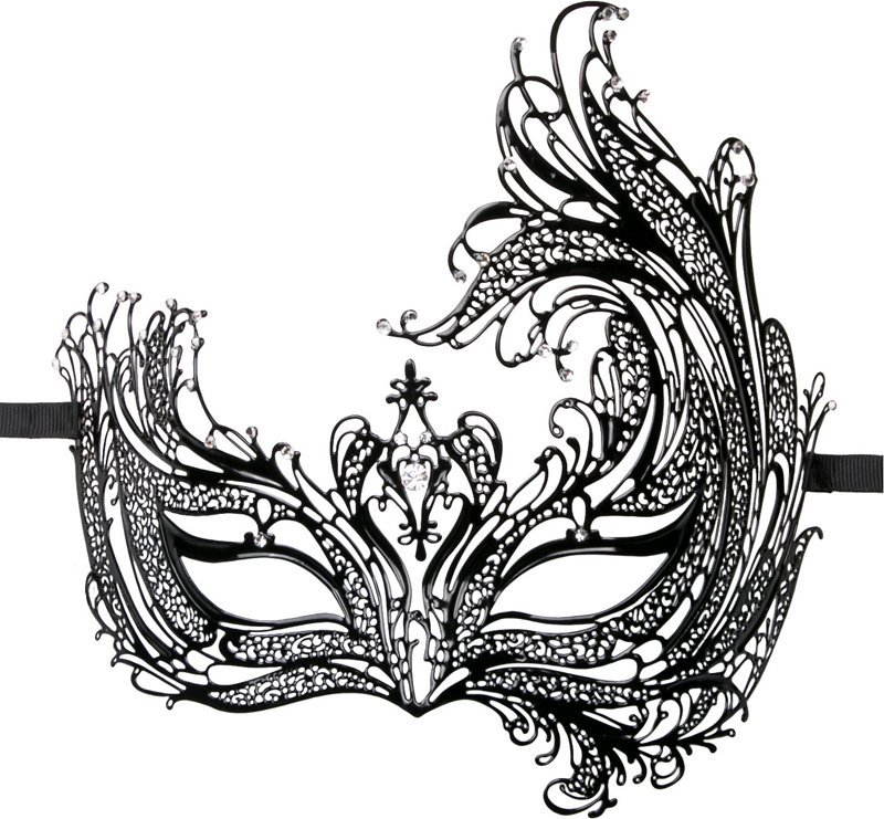 Easytoys Fetish - Durchbrochene venezianische Maske in Schwarz