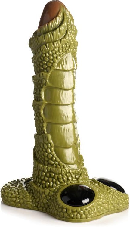 XR Brands - Riesiger Schuppiger Sumpfmonster-Dildo - Grün