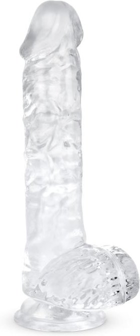 Jelly Dildo mit Hoden - 13,5 cm