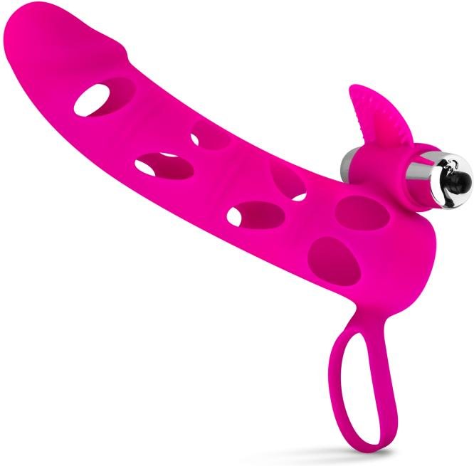 Penisärmel mit Bullet-Vibrator - Rosa