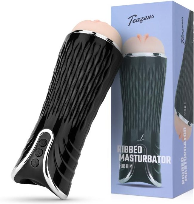 Teazers »Ribbed« Masturbator mit Vibration
