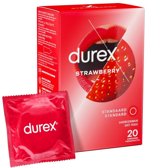 Durex - Kondome mit Erdbeergeschmack - 20 Stücke