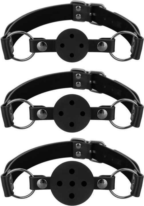 Bedroom Fantasies - Set mit 3 Ball Gags - Schwarz