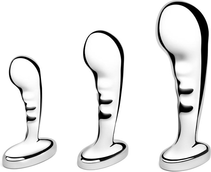 B-Vibe – Stainless Steel P-Spot Training Set – 3 Plugs