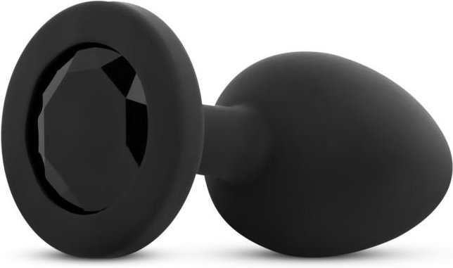 Analplug mit Kristall - Schwarz