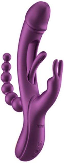 HoneyPlayBox - Trilux Kinky Finger Rabbit Vibrator - Lila