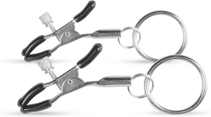 Easytoys Fetish - Metall Nippelklammern mit Ring