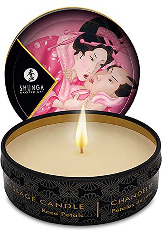 Shunga - Massage Kerze Rose Petals/Aphrodisia -30 ml