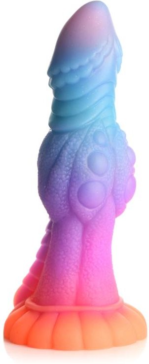 Leuchtender Alien-Dildo im Dunkeln