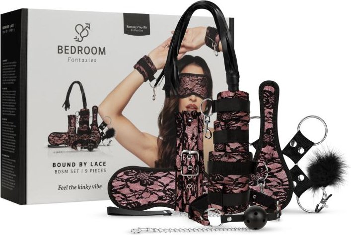 Bedroom Fantasies - Bound by Lace - 8-teiliges SM-Set - Pink