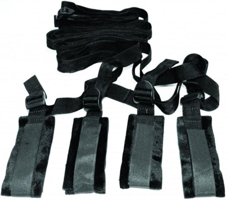 Sportsheets – S&M Bett-Bondage-Restraint-Kit – Schwarz