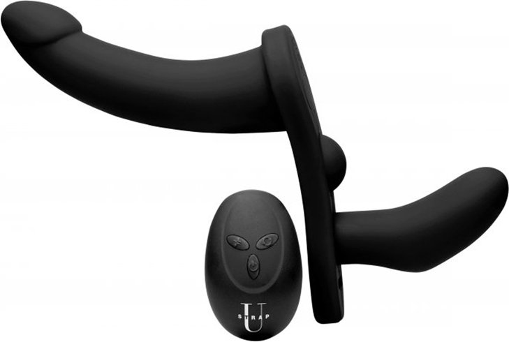 Thumbnail - Strap U »Double Take« Doppelstrap-On mit Vibration & Fernbedienung