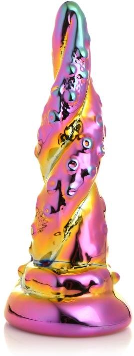 XR Brands - Bezaubernder Regenbogen Glasdildo - Gelb & Pink