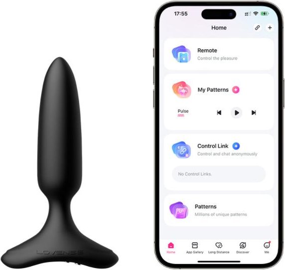 Lovense - Hush 2 Vibrationsbuttplug Mit App - Schwarz