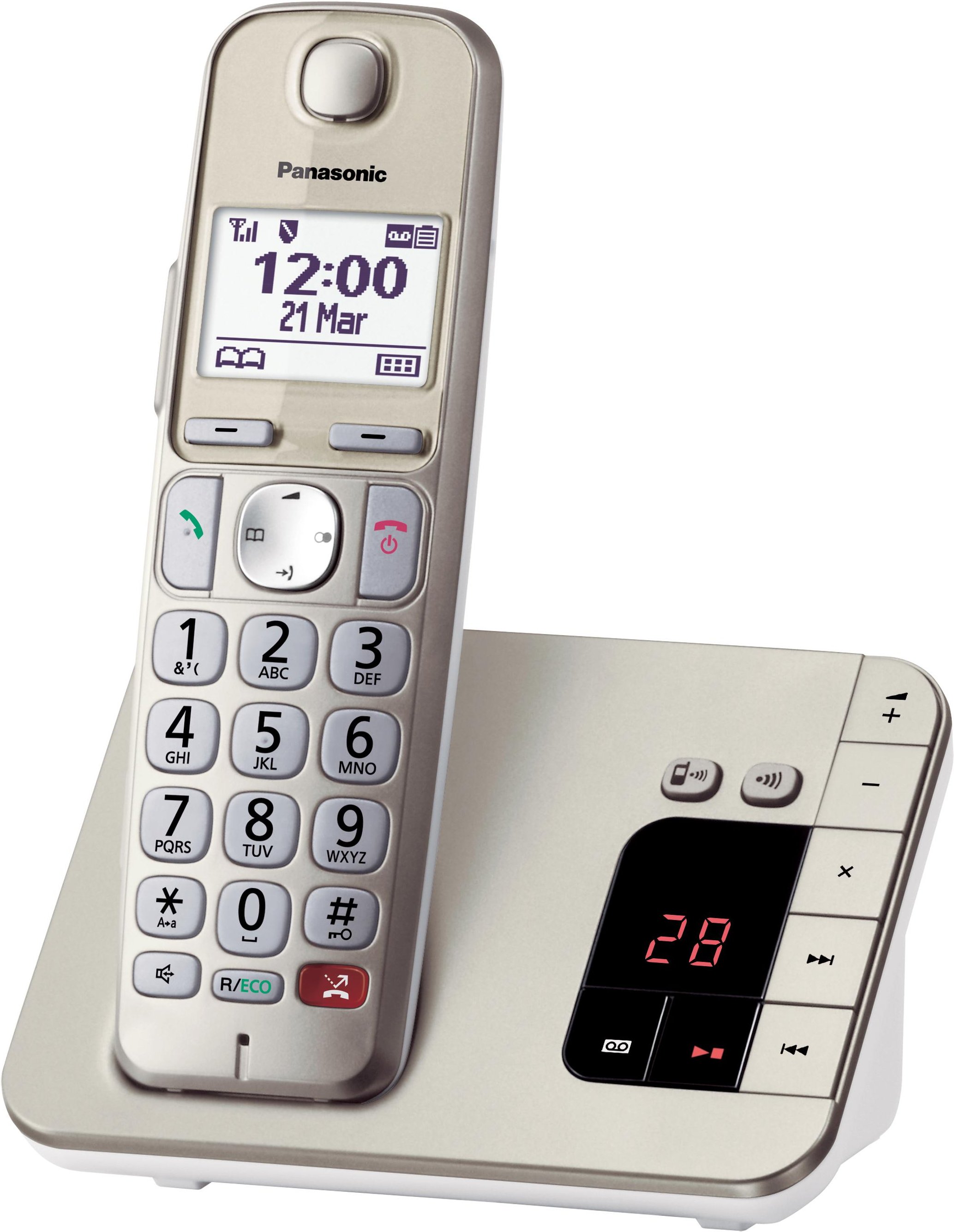 KX-TGE260GN Champagner Schnurloses Telefon
