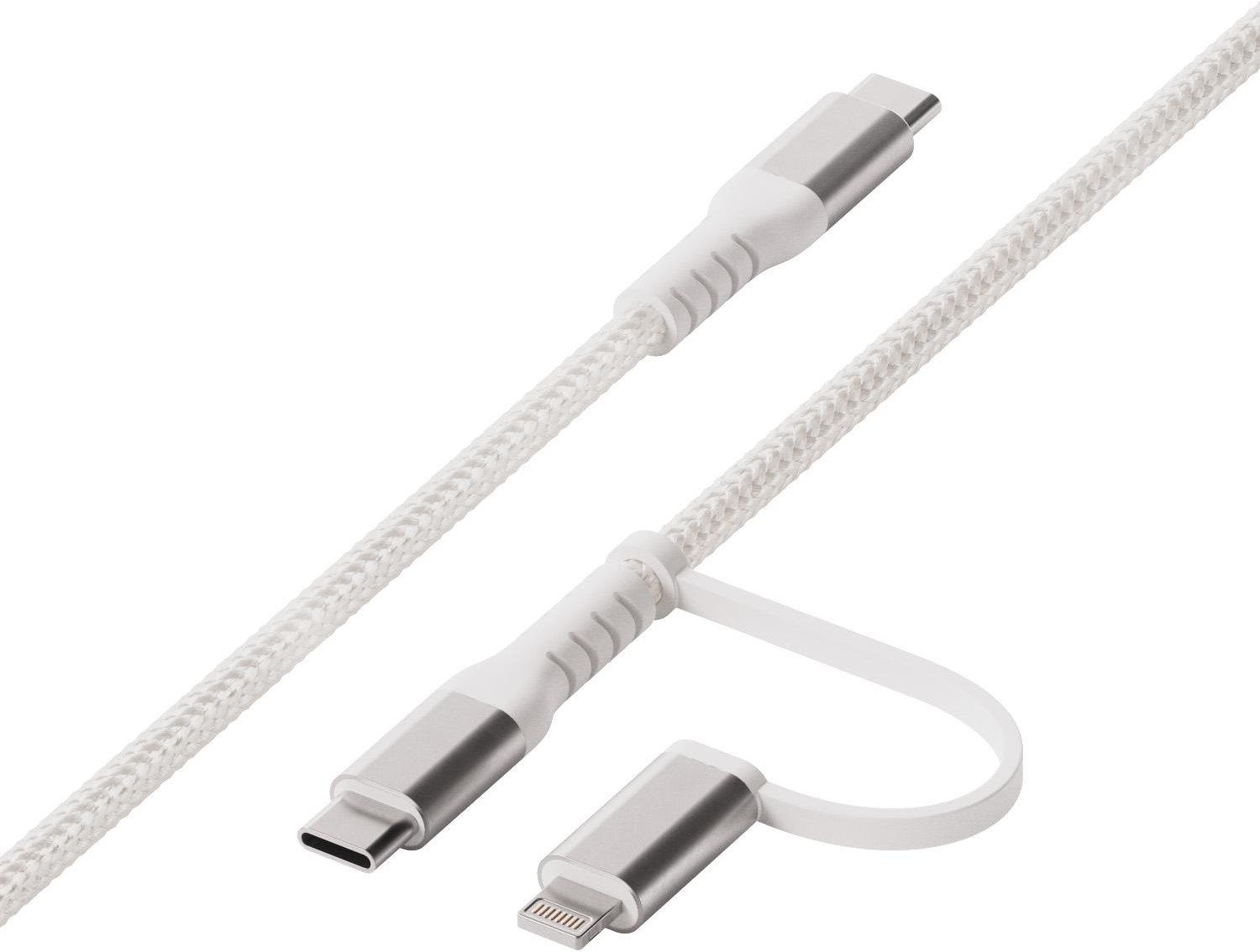 Longlife 2in1 USB Type C™, Lightning MFI Kabel, 100W (64216)