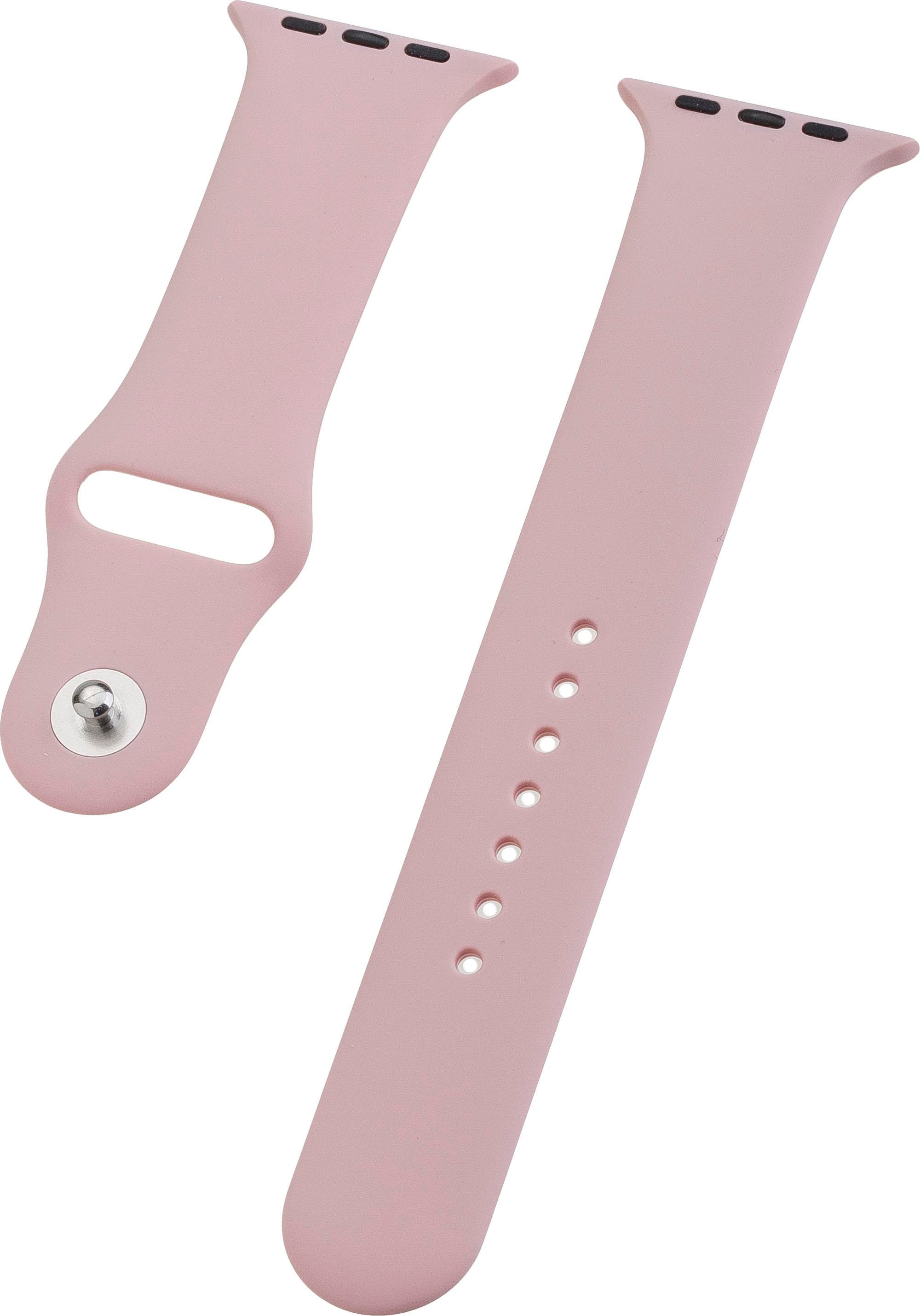 Watch Band für Apple Watch 44mm (Series 4 / 5 / 6 / 7) 42mm (Series 1/ 2/ 3) Silicon Pink (17243)