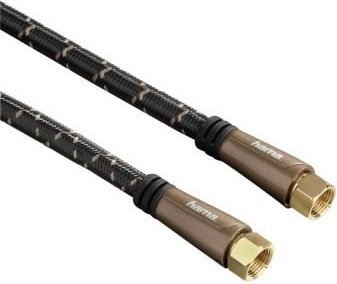 Thumbnail - SAT-Anschlusskabel, F-Stecker - F-Stecker, Metall, vergoldet, 1,5 m, 120 dB (00122515)
