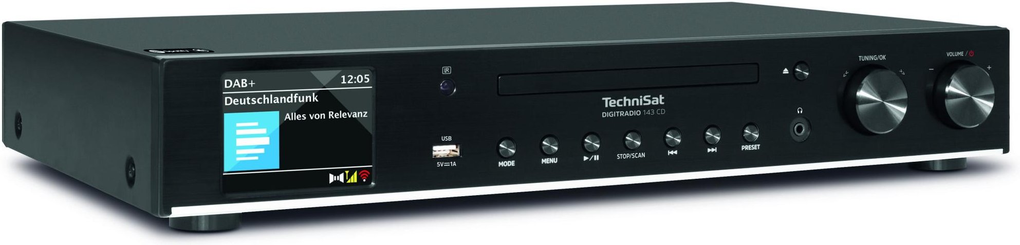 DIGITRADIO 143 CD (V3), Schwarz HiFi-CD-Receiver