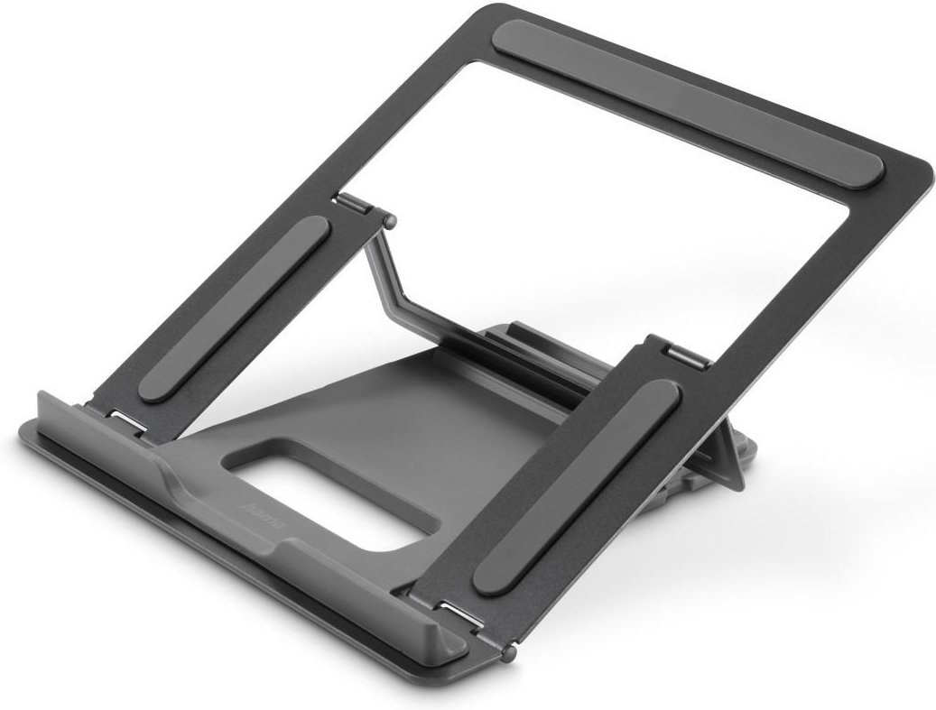 Laptop-Stand "Metall", 4-stufig neigbar, faltbar, bis 40 cm (15,6"), Grau (00126814)