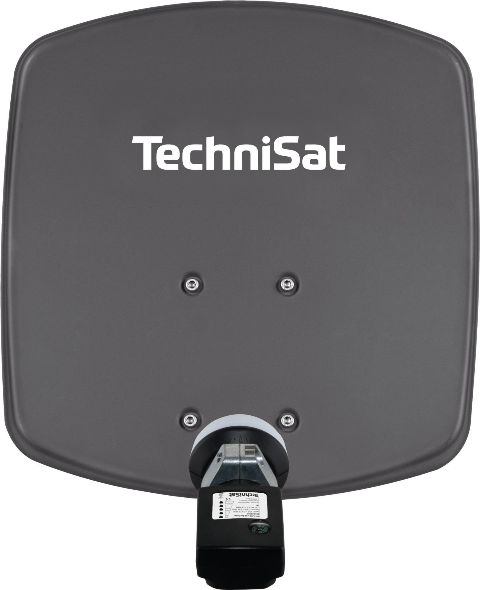 DIGIDISH 33, Satfinder V/H-LNB Satellitenschüssel 33 cm mit Single LNB