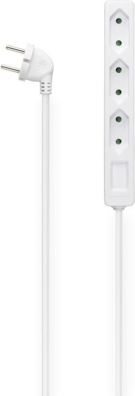 Steckdosenleiste, 3-fach, 2,5 m, Weiß (00223020)