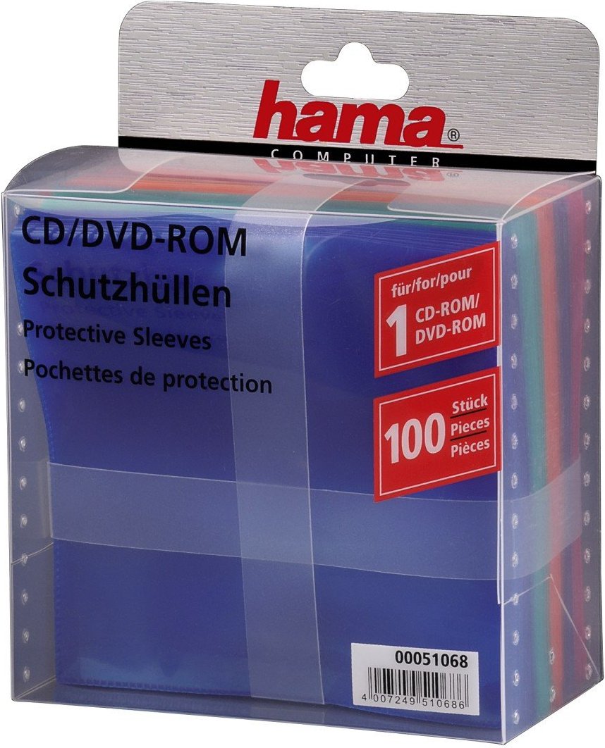 CD-/DVD-Schutzhüllen 100, Farbig (00051068)