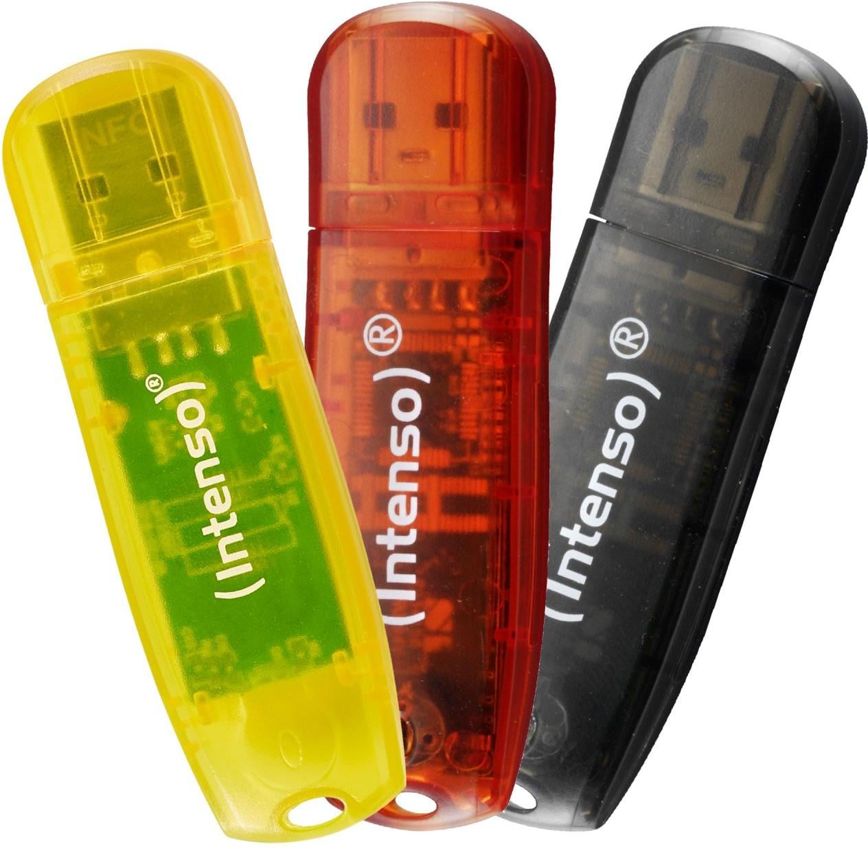 Rainbow Line USB 2.0 32GB 3er gelb/rot/schwarz USB-Stick