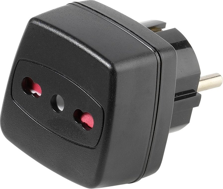 Reisestecker Italien, Italien Buchse - Schuko Stecker (28700)