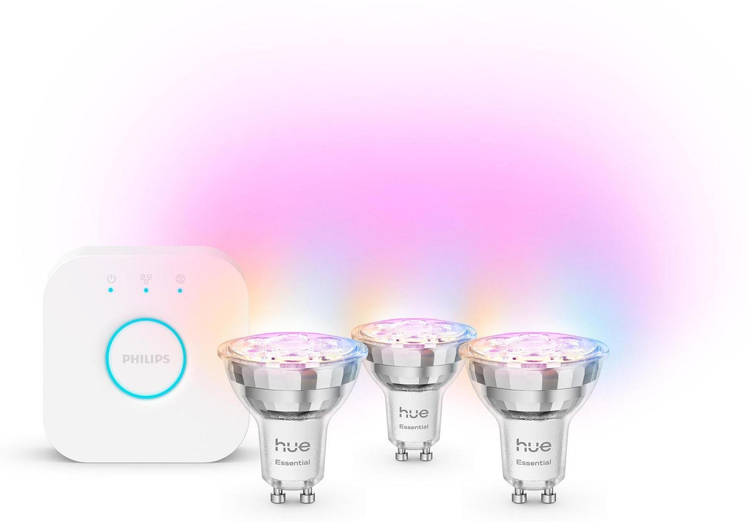 Starter Set "Essential White & Color Ambiance"LED-Lam.GU10, 3er-Pa+Bridge (00232140)