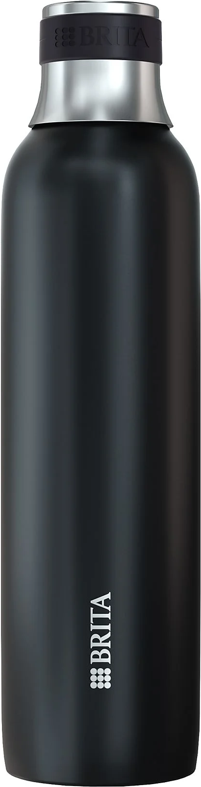 Edelstahlflasche schwarz (0,65l) für sodaTRIO Wassersprudler