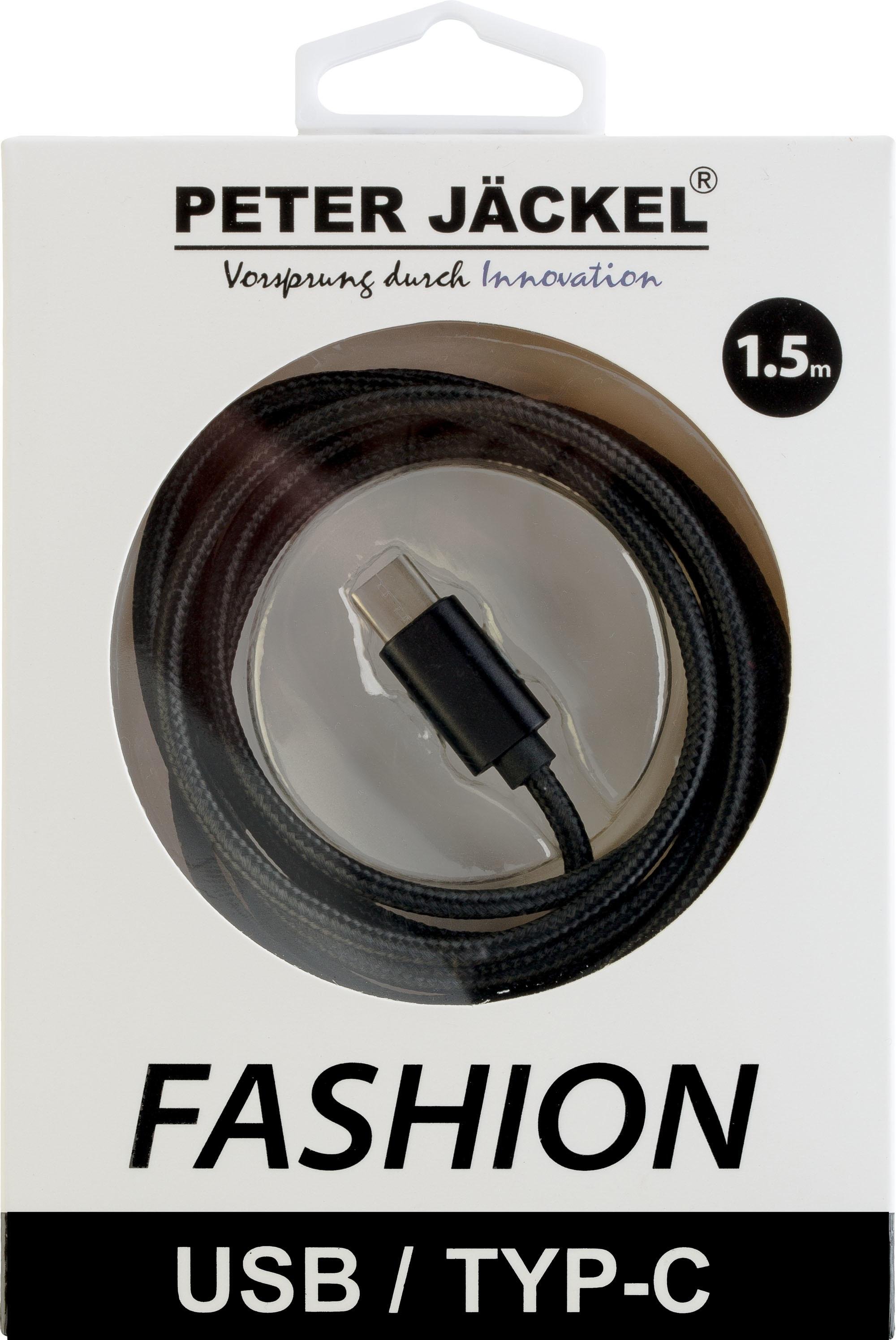 FASHION 1,5m USB Data Cable Black Typ-C USB mit Sync- und Ladefunktion