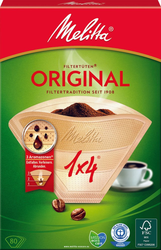 1x4/80 naturbraun Filtertüten