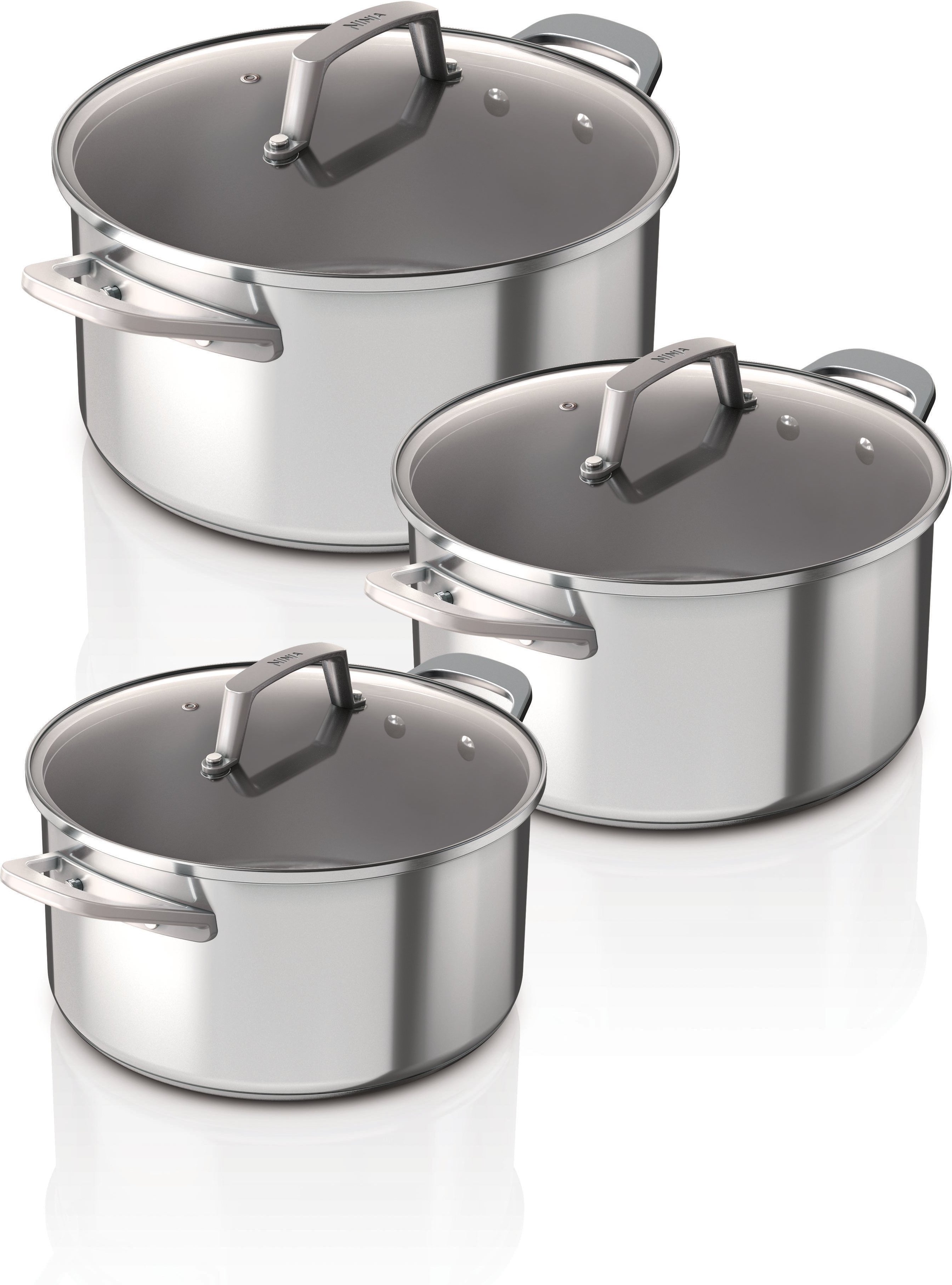 Thumbnail - 3-teiliges Set aus Edelstahl - C63000DE Kochgeschirrset